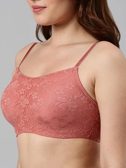 Enamor Cami X-Back Women's Bralette – All-Day Comfort, Fully Lined Lace, Non-Padded, Wirefree, Full Coverage F109